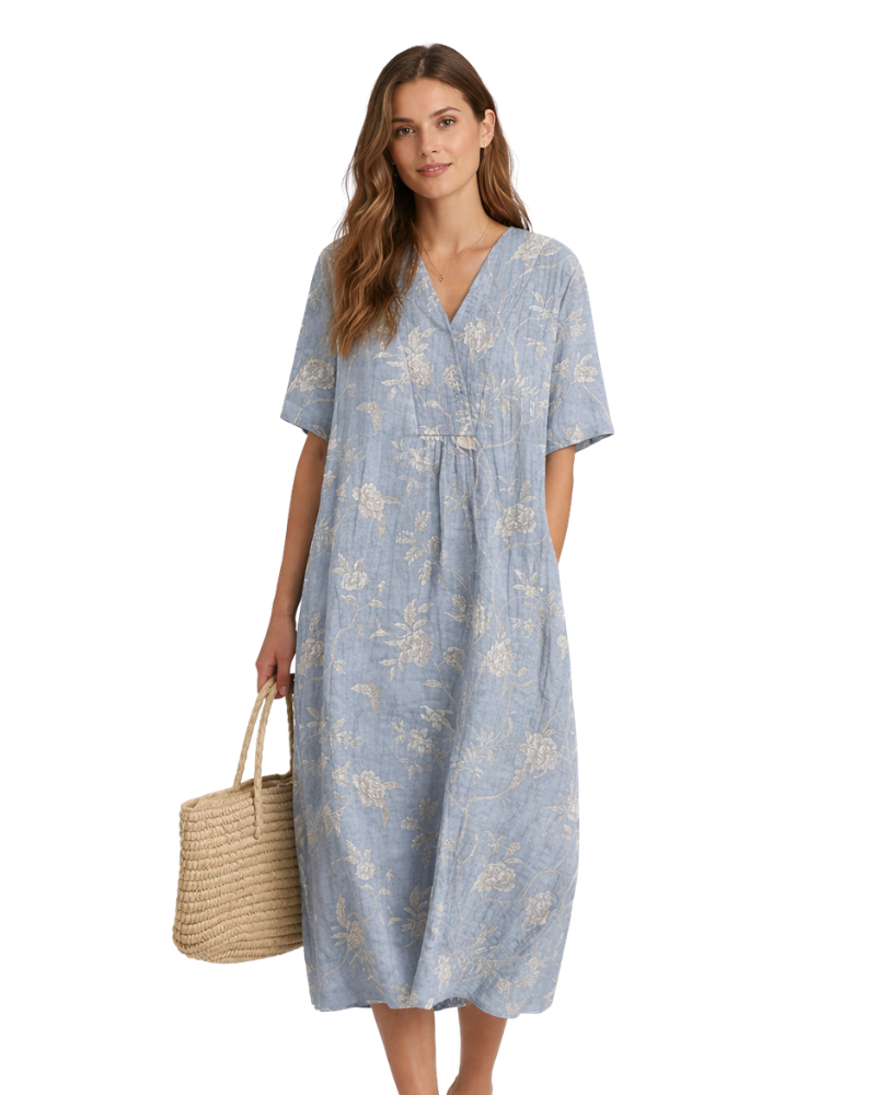 Sierra Vestito Donna Cotone – Taglio Fluido Elegante &amp; Tessuto Leggero Traspirante