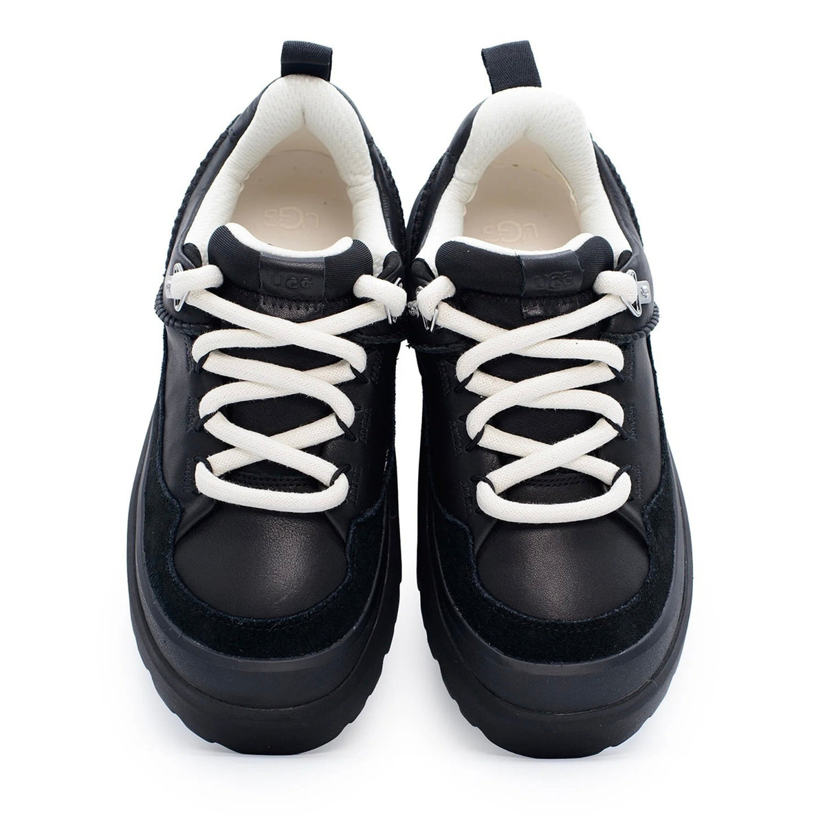 UGG Heritage Utility Sneaker Black sneakers uomo e donna in pelle scamosciata nero, dettaglio suola