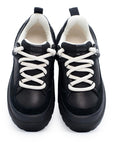 UGG Heritage Utility Sneaker Black sneakers uomo e donna in pelle scamosciata nero, dettaglio suola