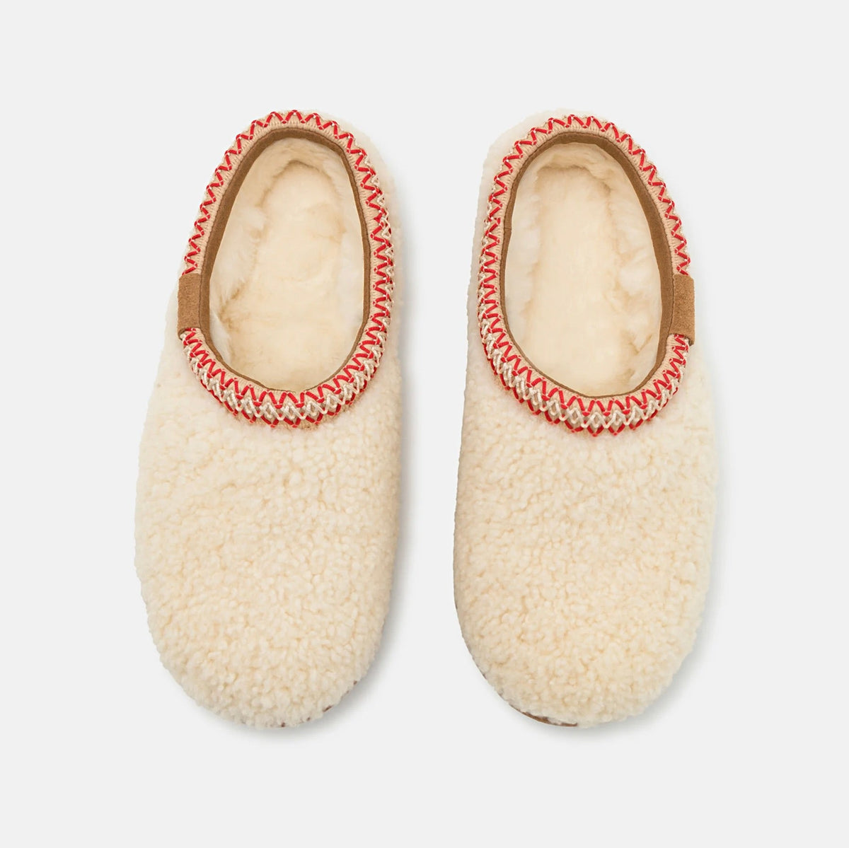 UGG Tasman Maxi Curly Natural ciabatte chiuse donna in pelle scamosciata e montone naturale, dettaglio interno