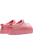 UGG Tazz Love '25 Tropical Pink ciabatte platform donna in pelle scamosciata e montone rosa, dettaglio suola