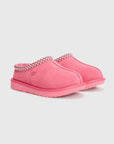 UGG Tasman II Pink Bloom ciabatte chiuse donna in pelle scamosciata e montone rosa, vista frontale