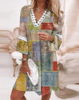 Ella | Vestito Mini Boho Floreale da Donna con Scollo a V