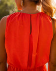 Emily | Vestito midi da donna senza maniche con scollo rotondo e spacco laterale
