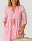 Evie | Abito midi bohemien fluido da donna con scollo a V