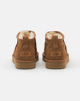 UGG Classic Ultra Mini Chestnut stivaletti donna in pelle scamosciata e montone marrone chestnut, dettaglio suola