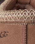 UGG Tazz II Rocky Oak ciabatte platform donna in pelle scamosciata e montone marrone quercia, vista posteriore