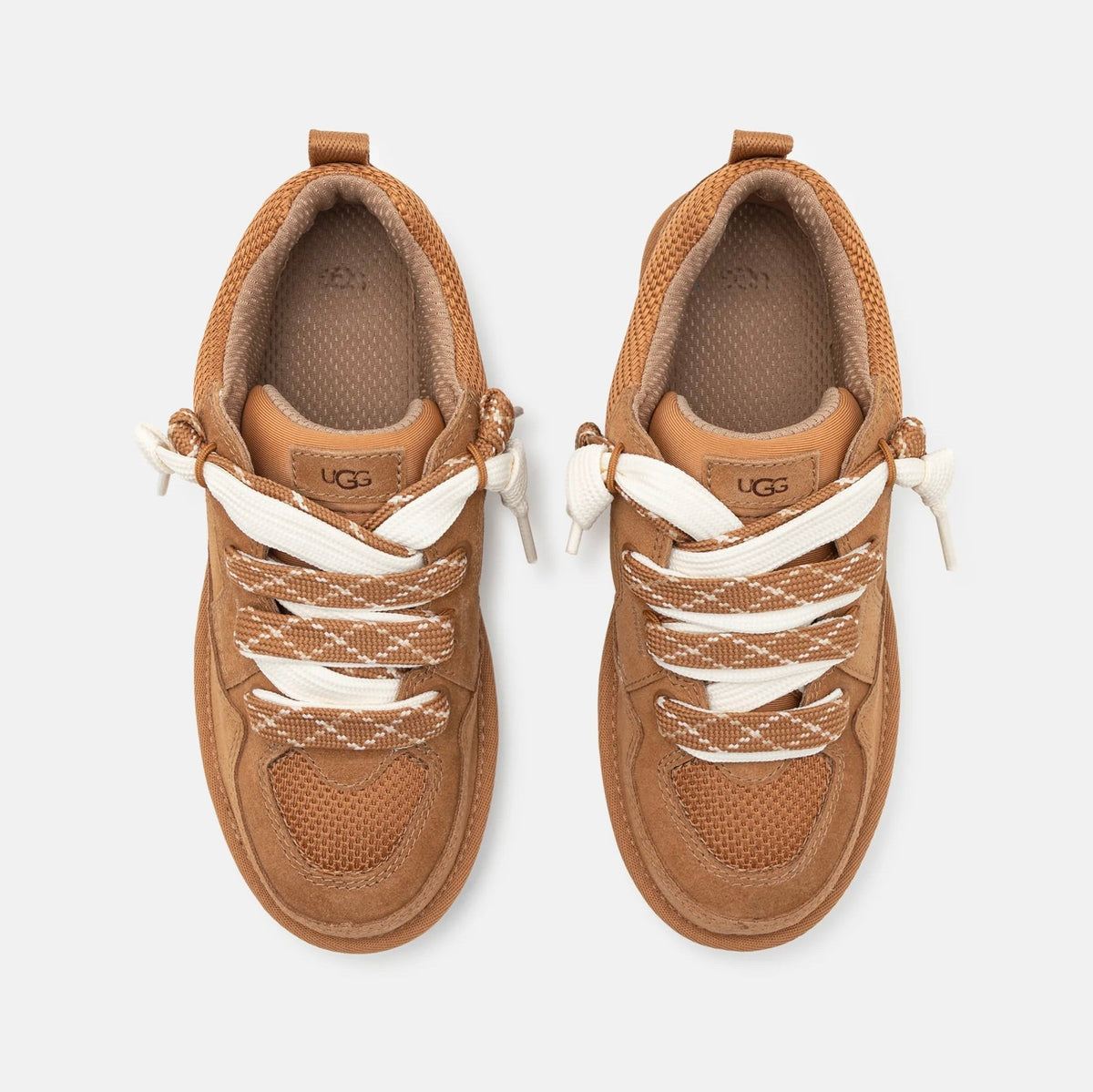 UGG Lowmel Lo Chestnut sneakers donna in pelle scamosciata marrone chestnut, vista posteriore