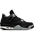 Nike Air Jordan 4 Black Canvas Uomo Sneakers Eleganti