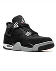 Nike Air Jordan 4 Black Canvas Uomo Sneakers Eleganti