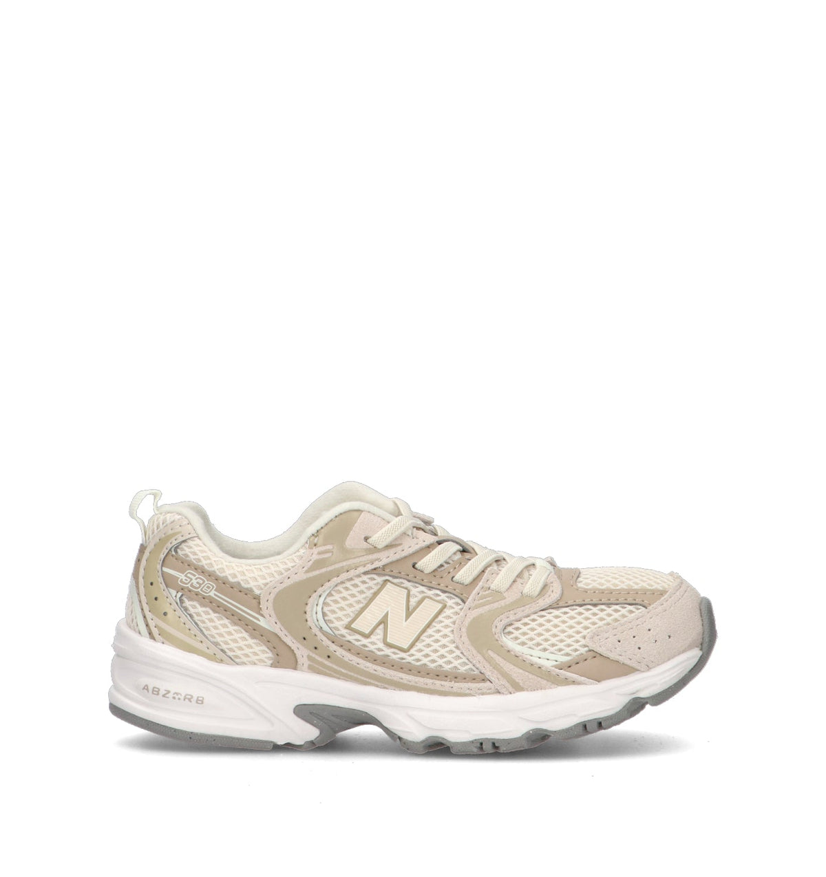 New Balance 530 sneakers ragazzi in beige linen - vista laterale
