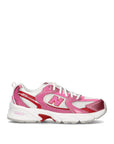 New Balance 530 sneakers ragazzi in rosa rosso - vista laterale