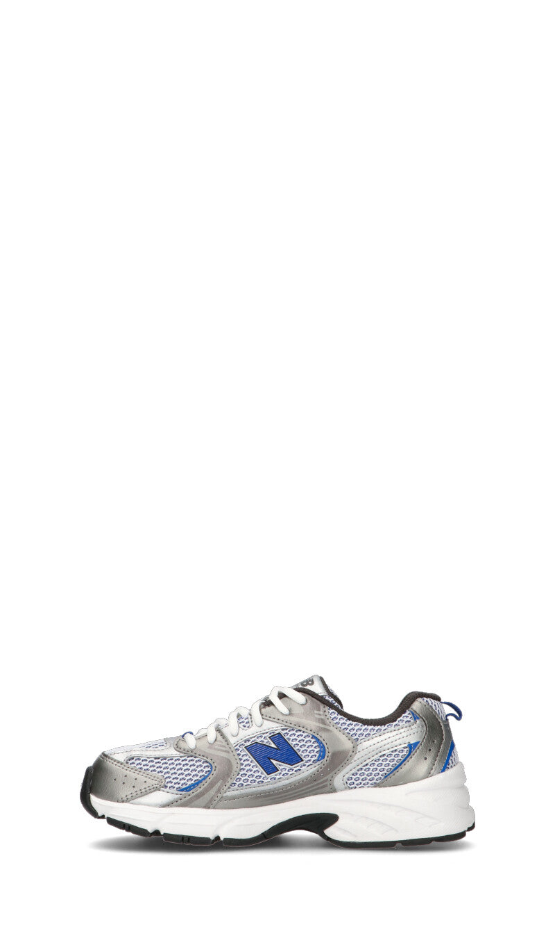 New Balance 530 sneakers ragazzi in argento metallizzato blu - vista dettaglio