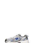 New Balance 530 sneakers ragazzi in argento metallizzato blu - vista dettaglio