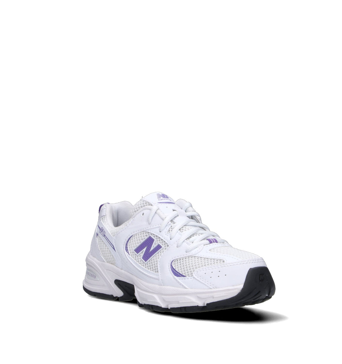 New Balance 530 sneakers ragazzi in bianco viola - vista dettaglio