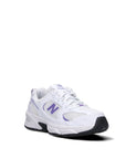 New Balance 530 sneakers ragazzi in bianco viola - vista dettaglio
