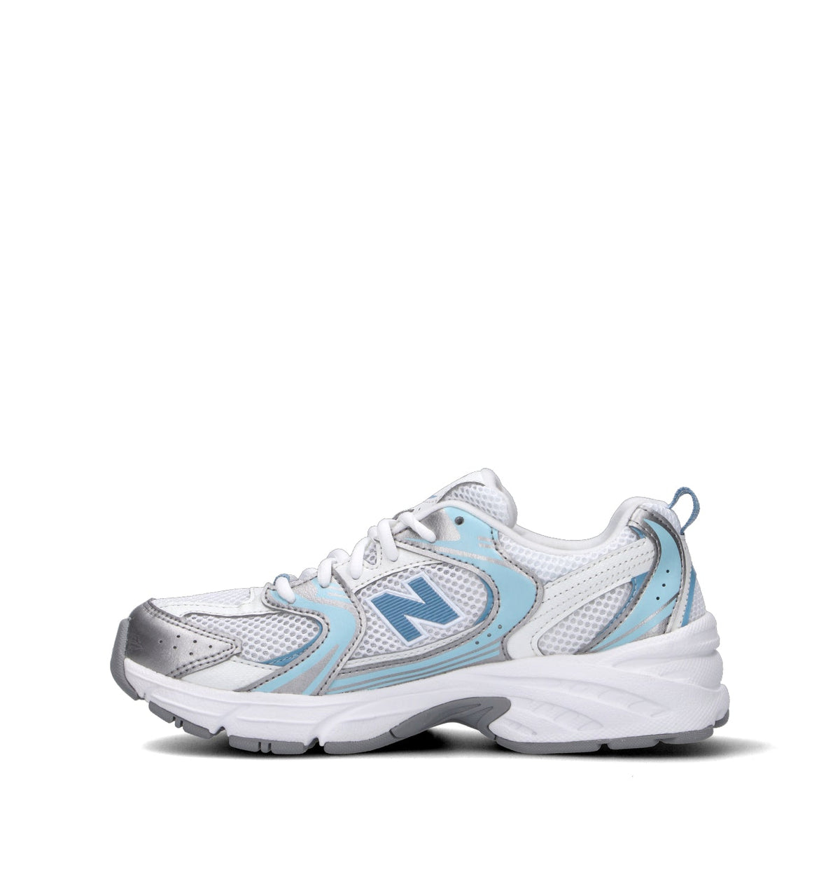 New Balance 530 sneakers ragazzi in bianco azzurro sea salt - vista dettaglio