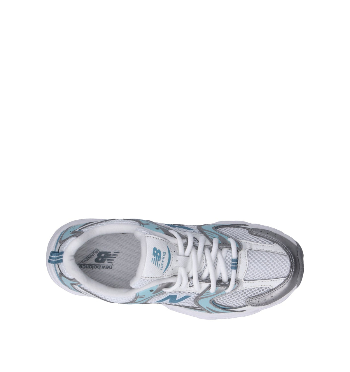 New Balance 530 sneakers ragazzi in bianco azzurro sea salt - vista dettaglio