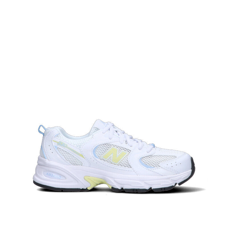 New Balance 530 sneakers ragazzi in bianco - vista laterale