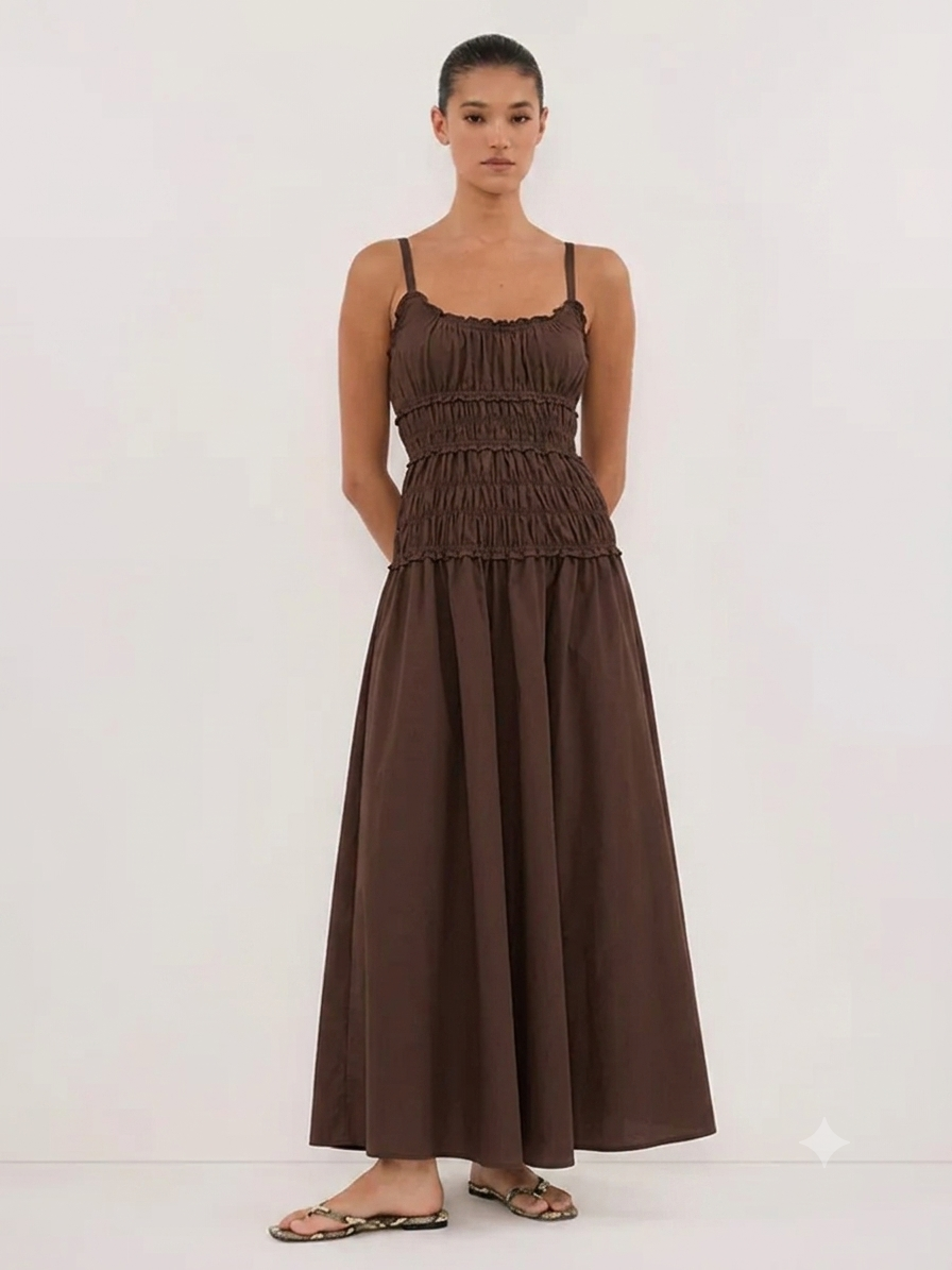Abito lungo donna in tessuto leggero, stile sottoveste — vista 4