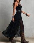Grace | Abito lungo boho senza maniche da donna con scollo a V
