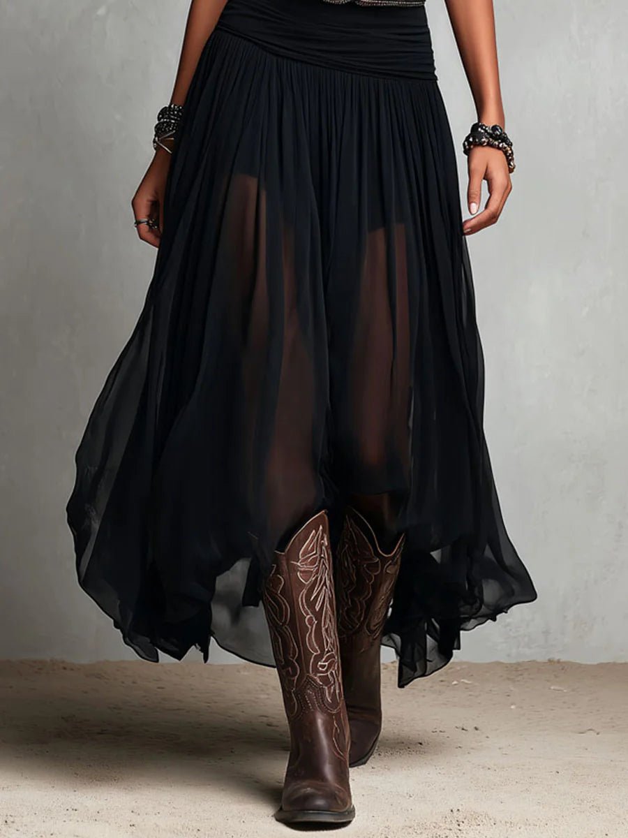 Grace | Abito lungo boho senza maniche da donna con scollo a V