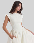 Grace | Abito midi vintage da donna con scollo a barca e gonna ampia