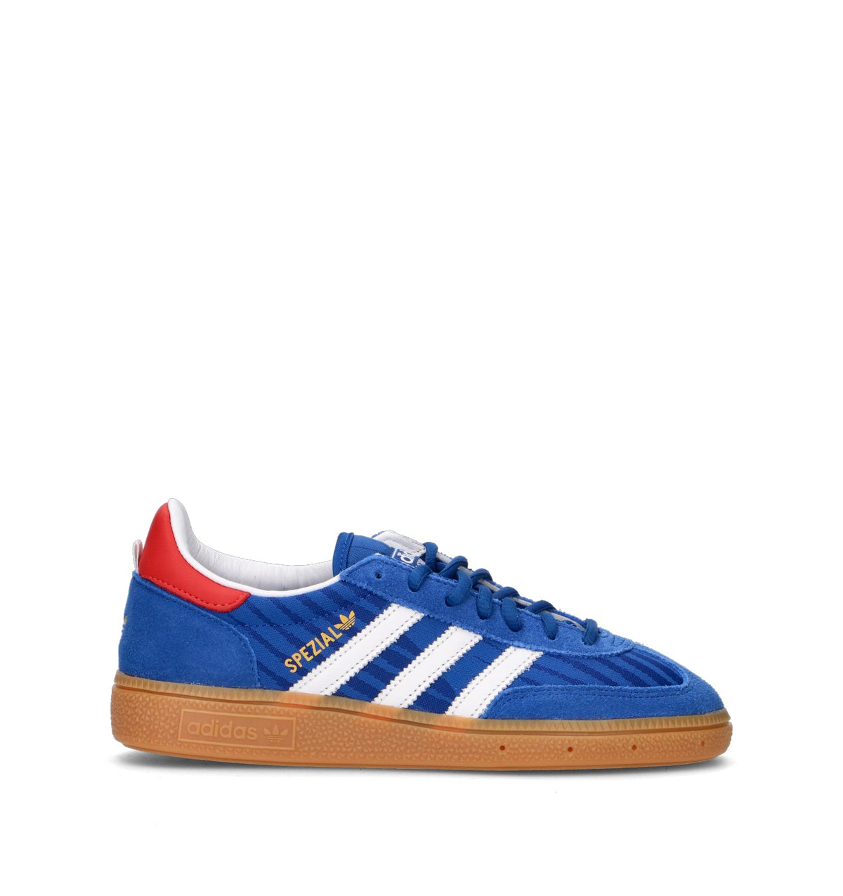 Adidas Spezial Blu Power sneakers basse uomo e donna in blu e rosso - vista laterale