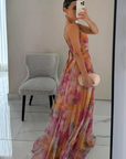Hazel | Abito lungo elegante plissettato da donna