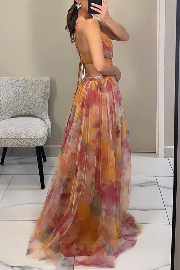 Hazel | Abito lungo elegante plissettato da donna