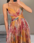 Hazel | Abito lungo elegante plissettato da donna