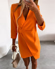 Abito blazer mini donna strutturato – portafoglio con cintura, taglio aderente
