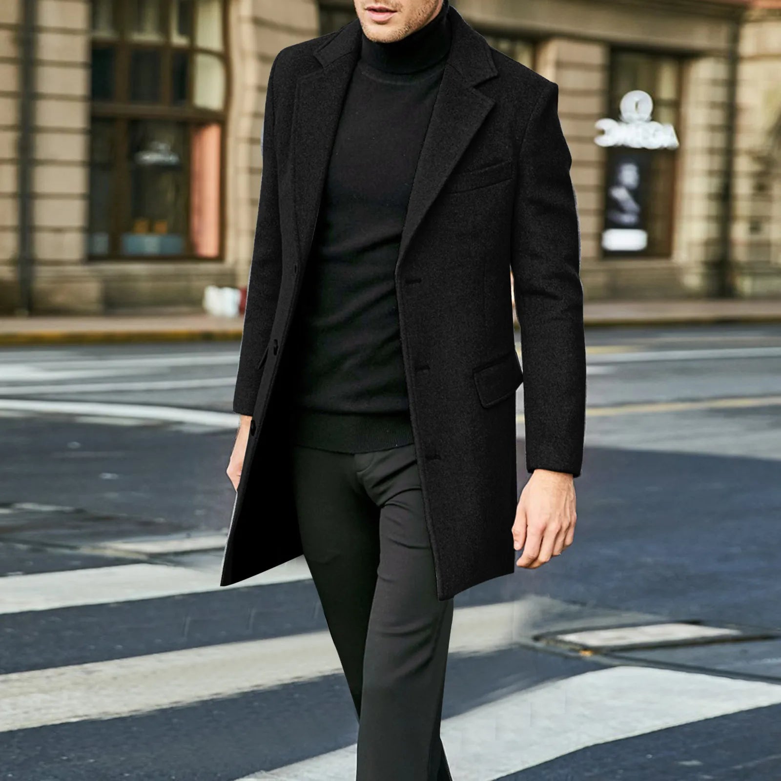 Giovanni | Cappotto monopetto da uomo con revers