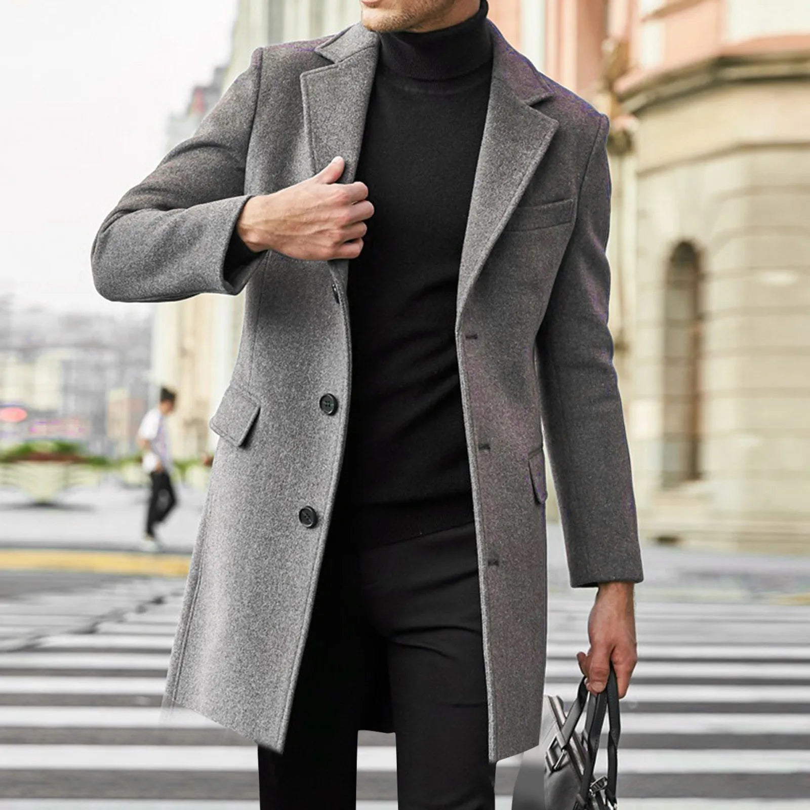 Giovanni | Cappotto monopetto da uomo con revers