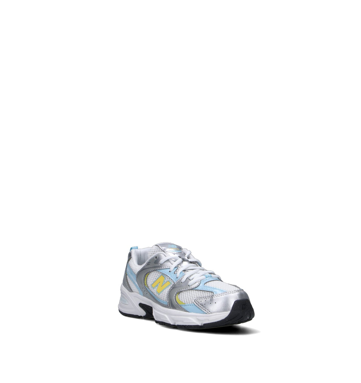 New Balance 530 sneakers primi passi in argento metallizzato azzurro - vista dettaglio