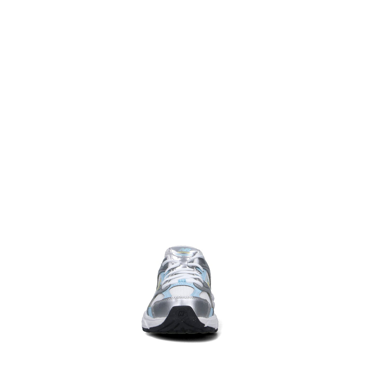 New Balance 530 sneakers primi passi in argento metallizzato azzurro - vista dettaglio