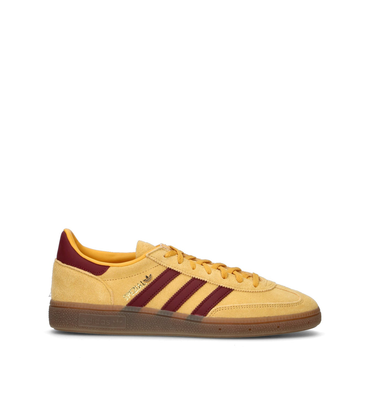 Adidas Spezial Giallo Rosso Shadow sneakers basse uomo e donna in giallo e rosso scuro - vista laterale