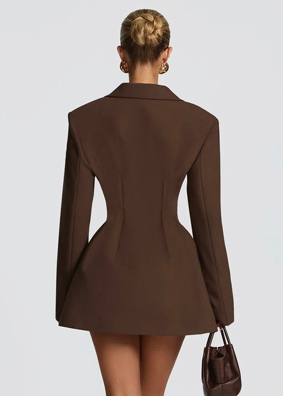 Mini blazer da donna – Scollo profondo e spalle strutturate