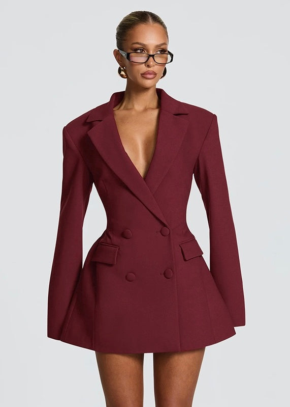 Mini blazer da donna – Scollo profondo e spalle strutturate
