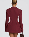 Mini blazer da donna – Scollo profondo e spalle strutturate