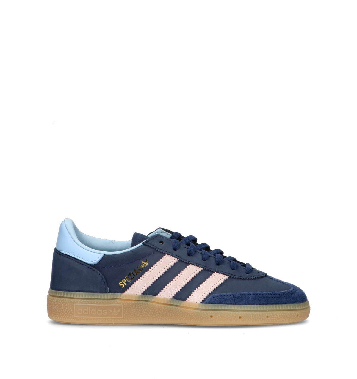 Adidas Spezial Blu Navy Rosa Gum sneakers basse uomo e donna in blu navy e rosa - vista laterale