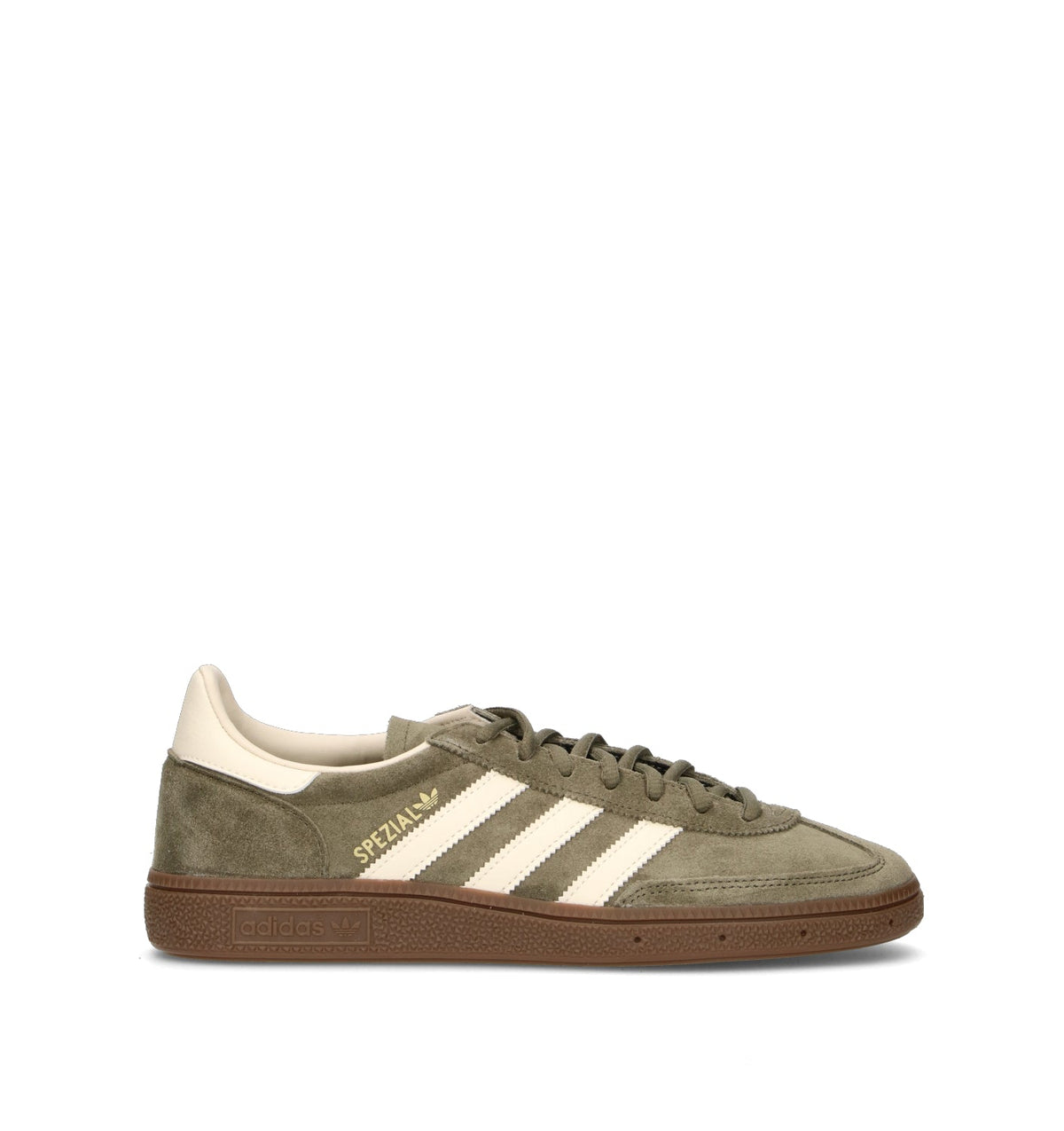 Adidas Spezial Oliva Bianco Crema sneakers basse uomo e donna in oliva e bianco - vista laterale