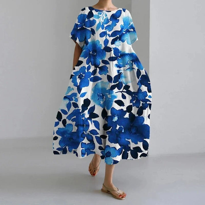 Jacklyn | Abito midi floreale comodo da donna