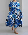 Jacklyn | Abito midi floreale comodo da donna