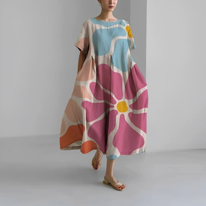 Jacklyn | Abito midi floreale comodo da donna