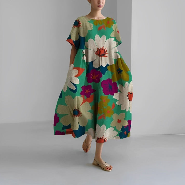 Jacklyn | Abito midi floreale comodo da donna
