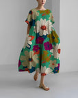 Jacklyn | Abito midi floreale comodo da donna