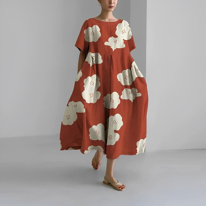 Jacklyn | Abito midi floreale comodo da donna