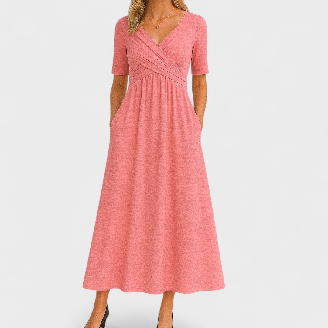 Jessica | Elegante vestito midi da donna con scollo a V