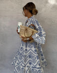 Julia | Abito lungo a maniche lunghe da donna con motivo boho